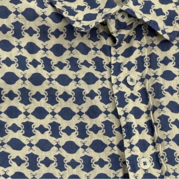 Lovebrand & Co Men's Eye of the Tiger Abaco Linen Shirt 100% Linen Size XXL - Picture 11 of 14